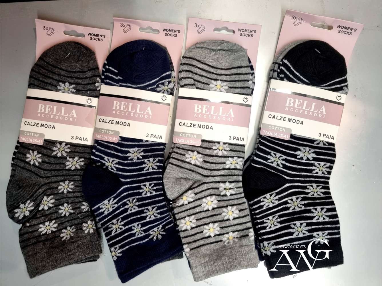 Women's Cotone socks in a pack of 3 sizes 35/40