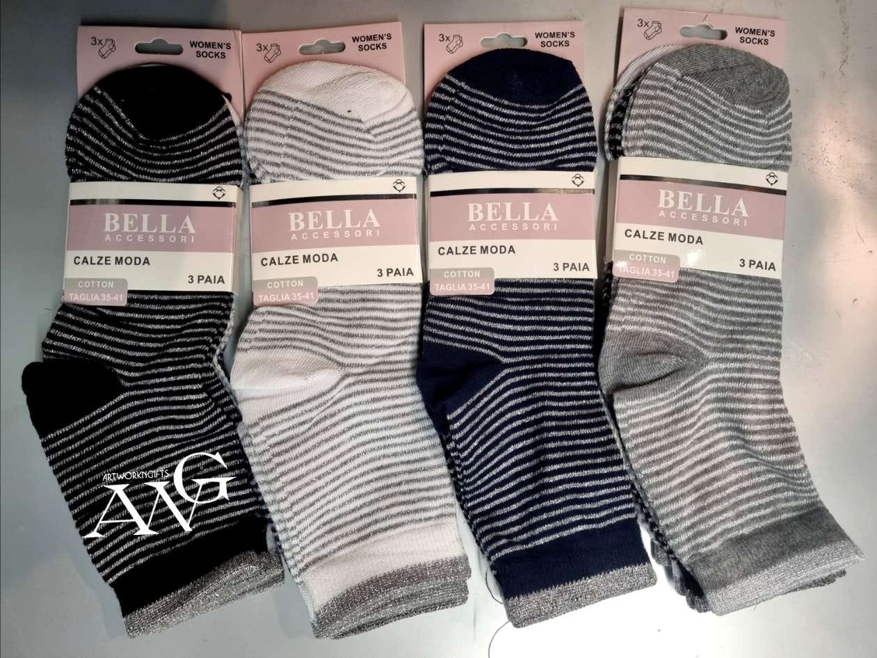Women's Cotone socks in a pack of 3 sizes 35/40