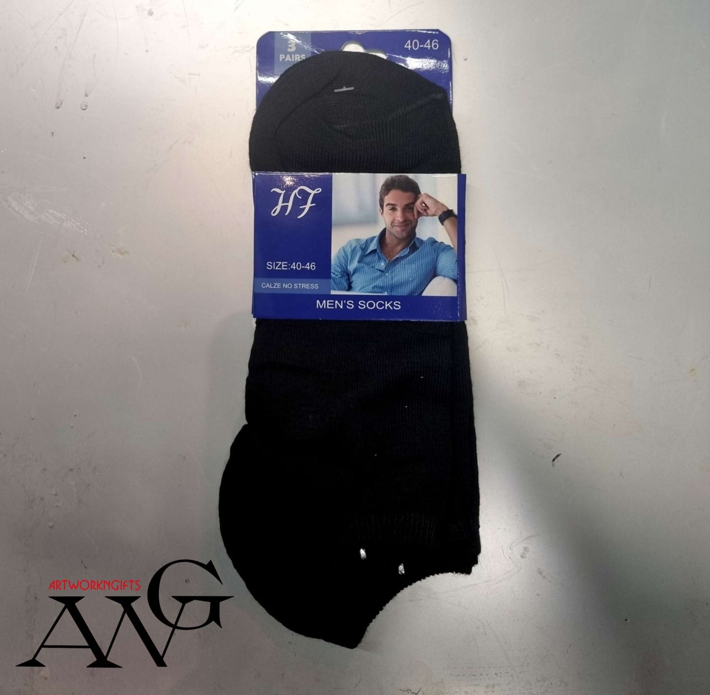 Men,s Cotone Sneaker socks in a pack of 3 sizes 40/46