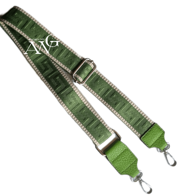 Handbag shoulder strap beige light green 3.8cm wide
