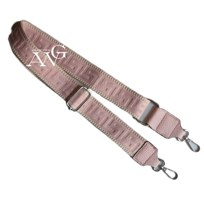 Handbag shoulder strap Light Rose 3.8cm wide
