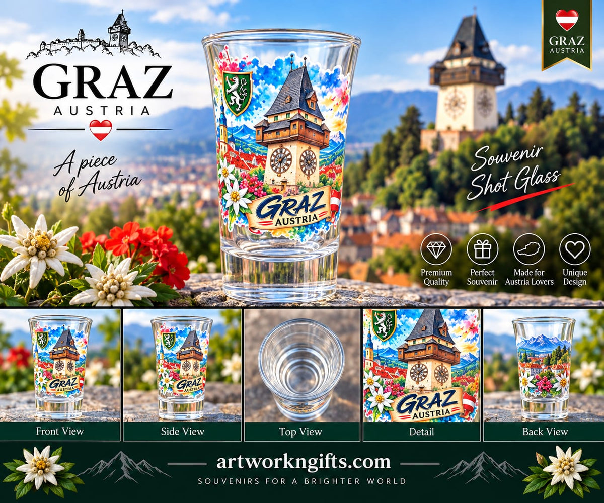 Graz Austria Souvenir Shot Glass – Uhrturm – 40 ml