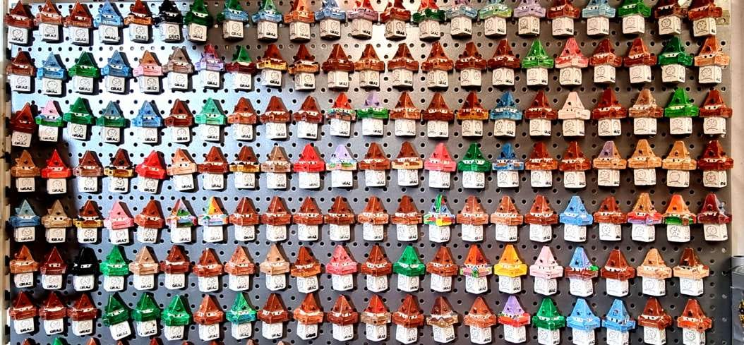 Graz Österreich Uhrturm Unikat Magnet Miniatur ,,69,3×42,3mm frohes Weihnachtsgeschenk