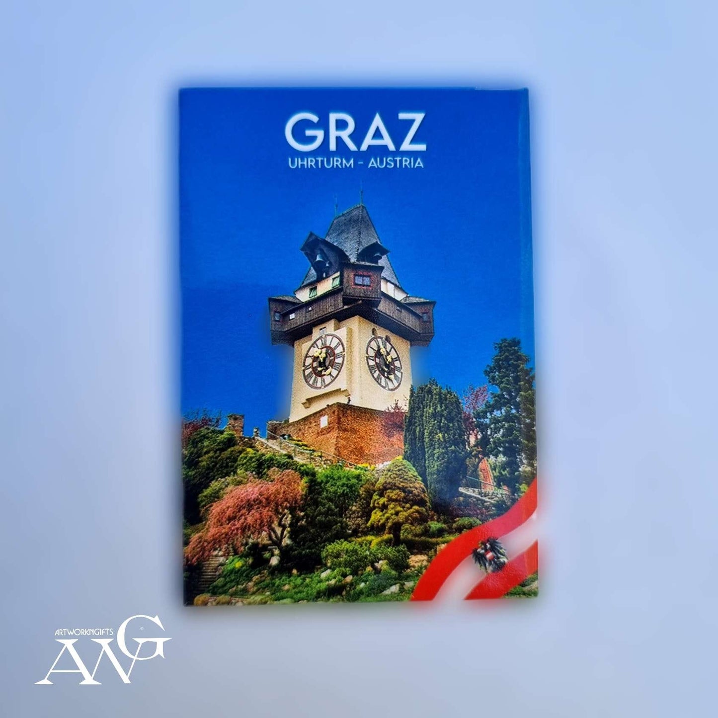 Tin magnet Graz "Austria.Uhrturm 78.6mm×53.7mm