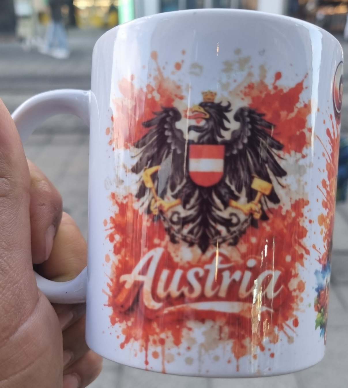 Graz Austria Souvenir Coffee mugs with watercolours uhrturm, Austrian coat of arms, Styria coat of arms 3 in one's