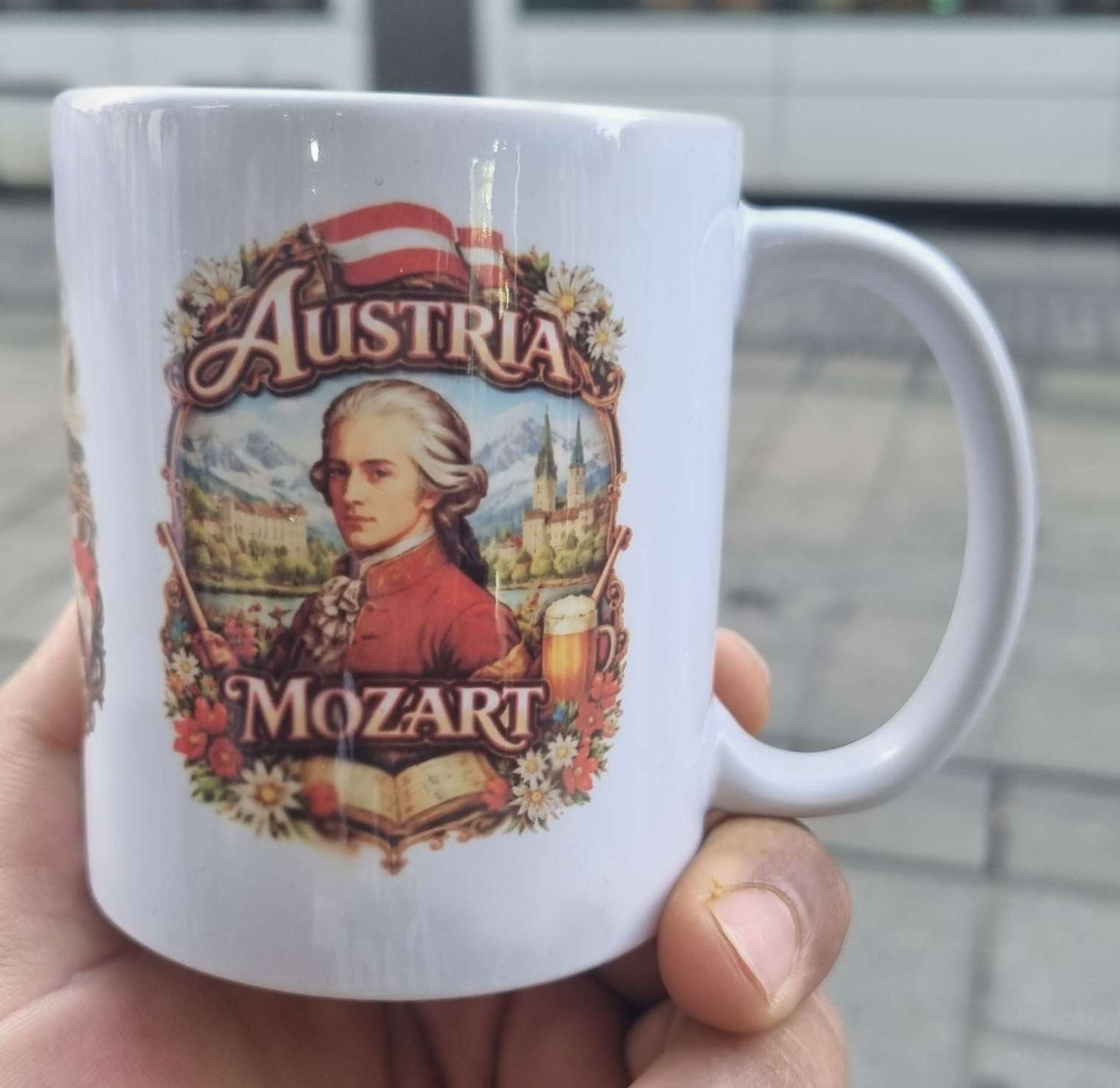 GRAZ Austria Souvenir Mug's with Uhrturm,Mozart,Sisi 3in one's