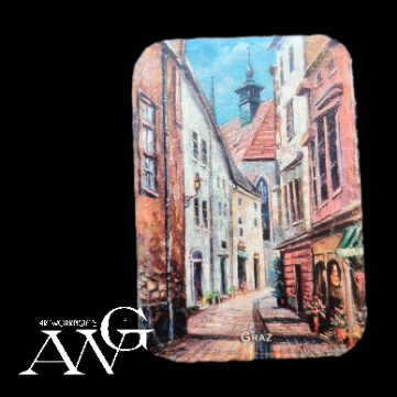 GRAZ Old city fridge Magnet ceramic stone