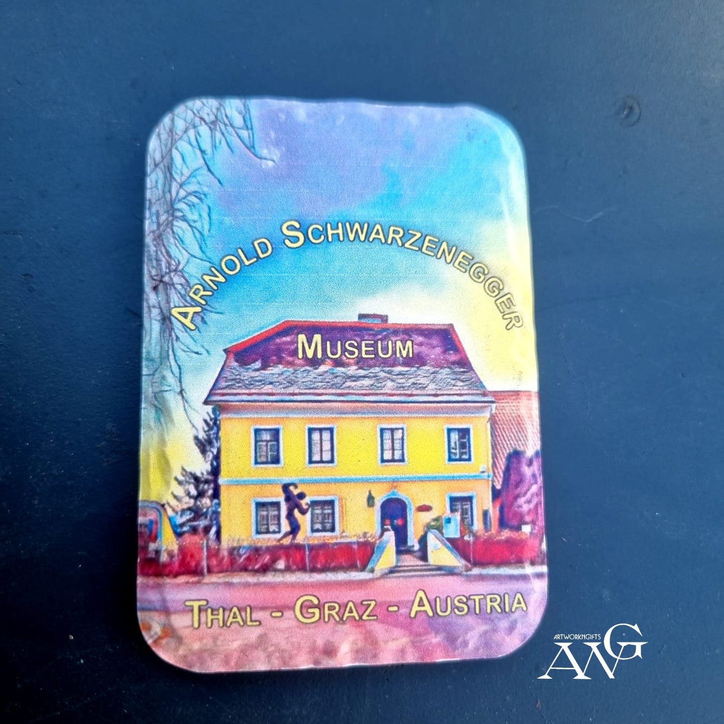 Arnold Schwarzenegger Museum Graz fridge Magnet ceramic stone