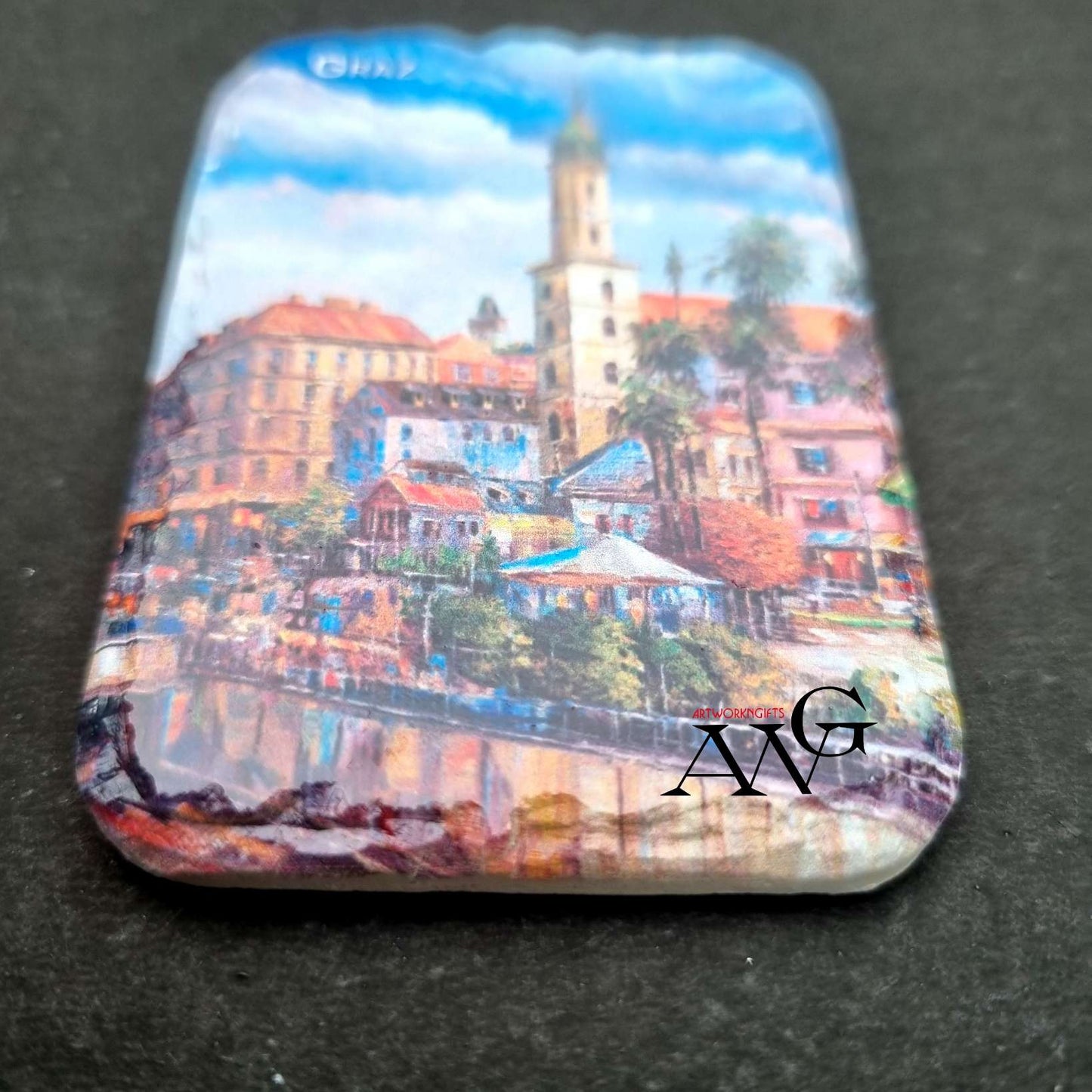 Graz Franziskanerplatz fridge Magnet ceramic stone