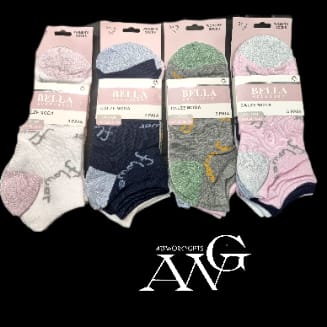 Women's Cotone Sneaker socks in a pack of 3 sizes 35/40