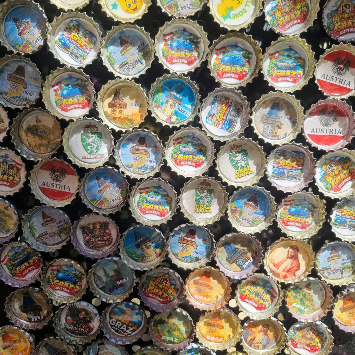 Austria , Graz ,Handmade unique bottle cap fridge Magnet 25mm