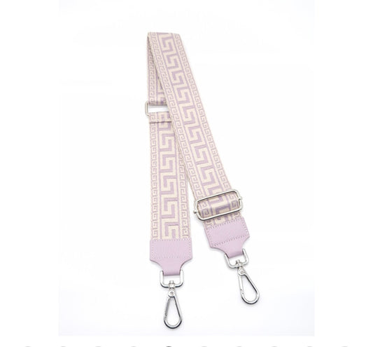 Handbag shoulder strap Lilac/Beige