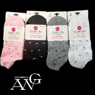 Women's Cotone Sneaker socks  in a pack of 3  sizes 35/40