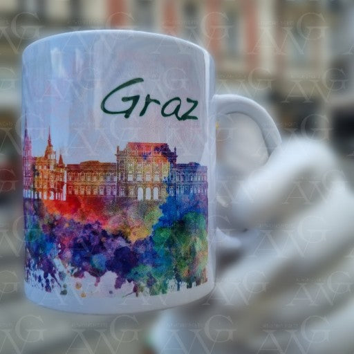 GRAZ Skyline Mug, Austria Coffee Mug,