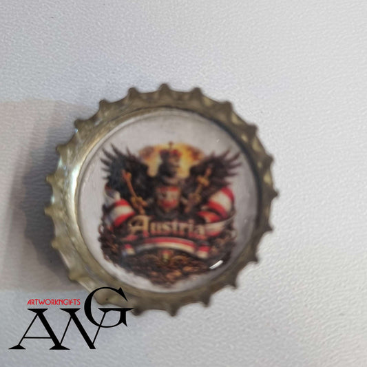 Austrian coat of arms Handmade unique bottle cap fridge Magnet 25mm
