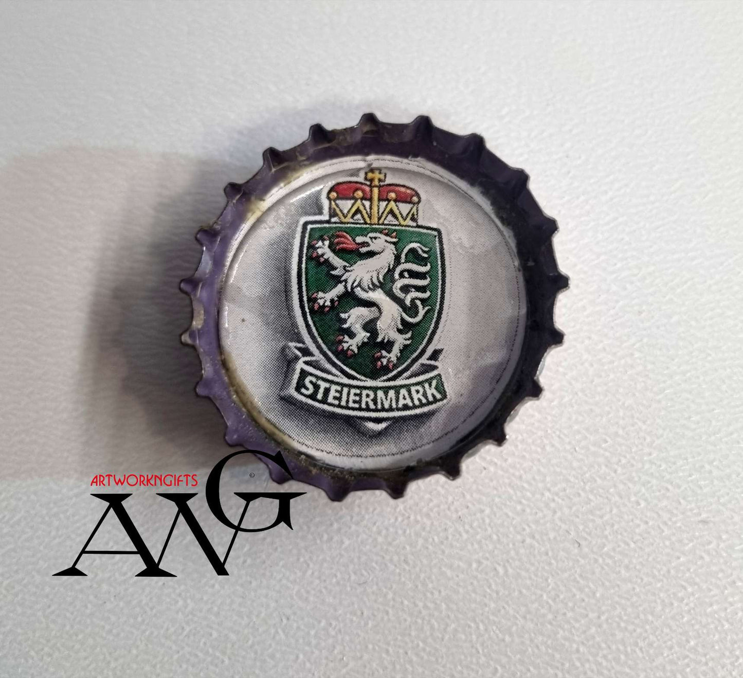 Graz Austria  coat of arms of the Austrian state of Styria (Steiermark). unique bottle cap fridge Magnet