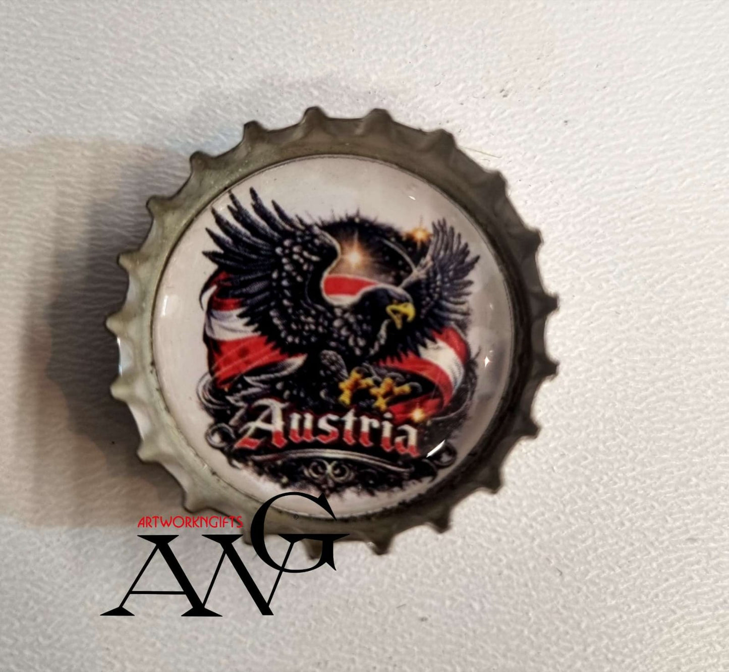 Austrian coat of arms Handmade unique bottle cap fridge Magnet 25mm