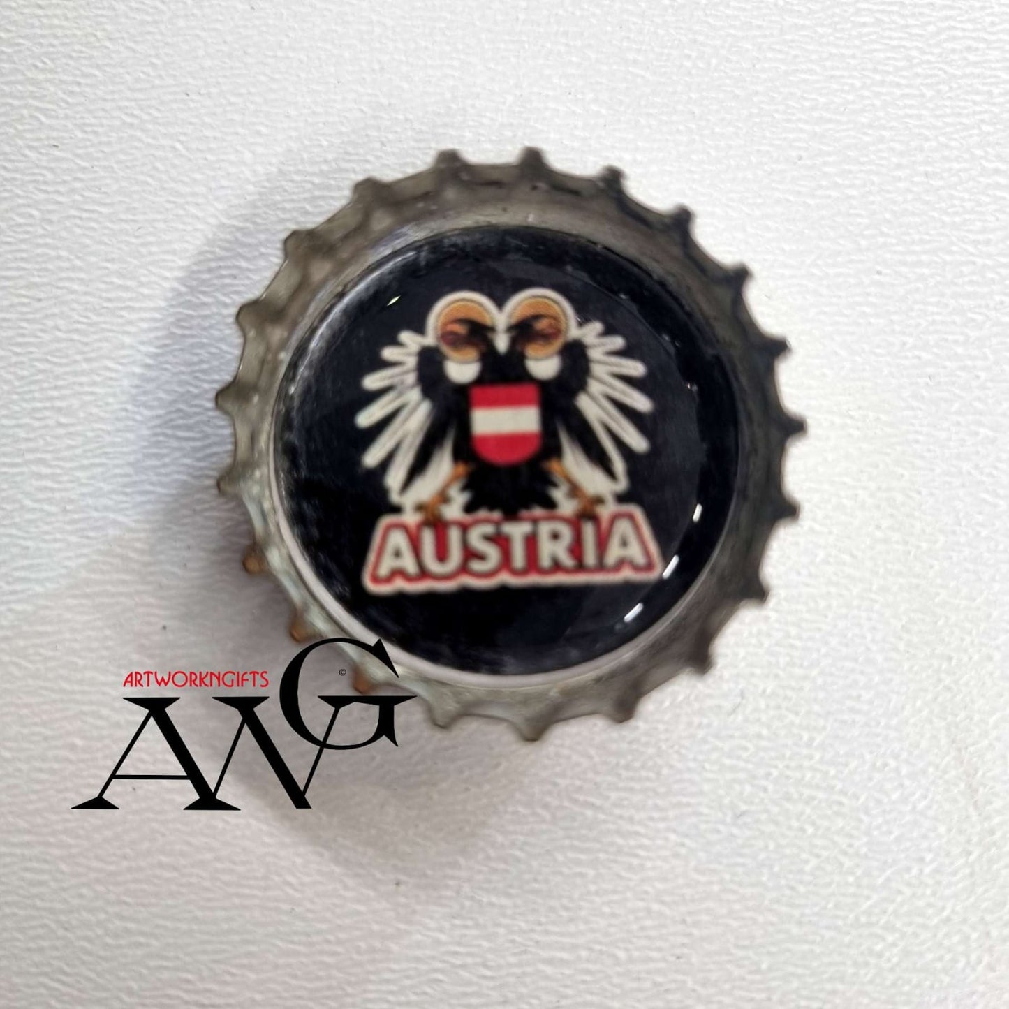 Austrian coat of arms Handmade unique bottle cap fridge Magnet 25mm
