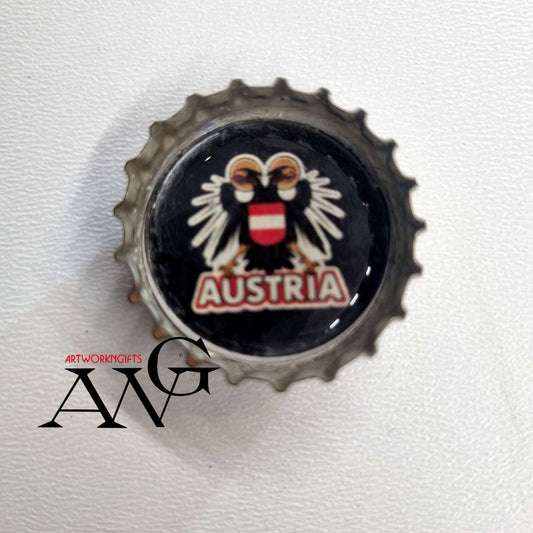 Austrian coat of arms Handmade unique bottle cap fridge Magnet 25mm