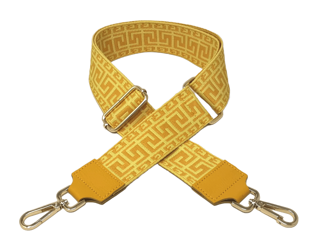 Handbag shoulder strap Yellow Labyrinth