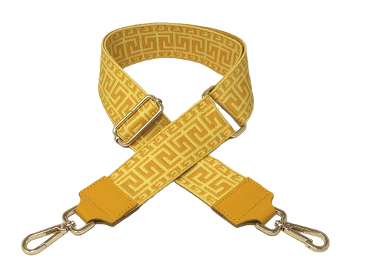 Handbag shoulder strap Yellow Labyrinth