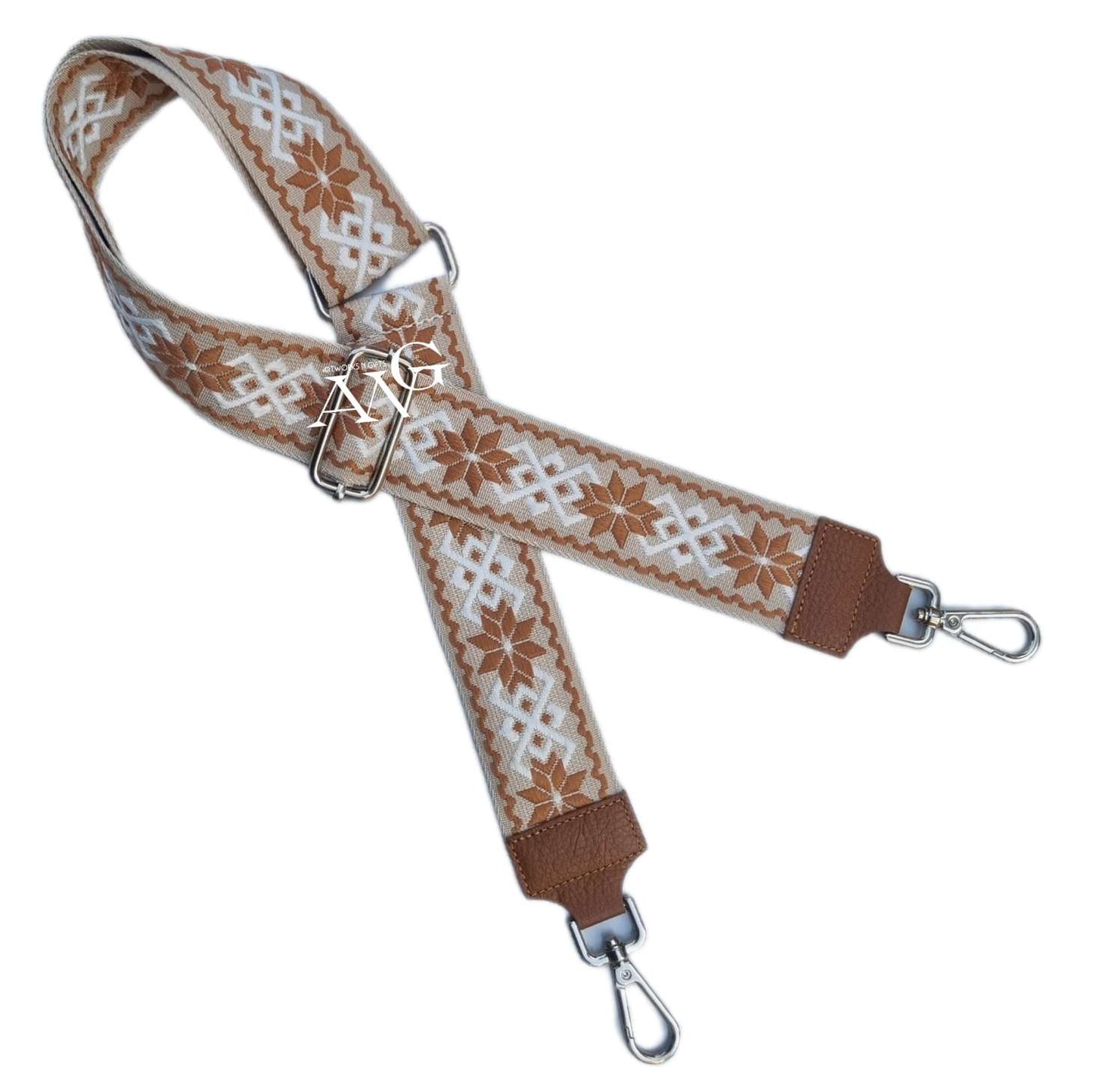 Handbag shoulder strap : Tan Brown