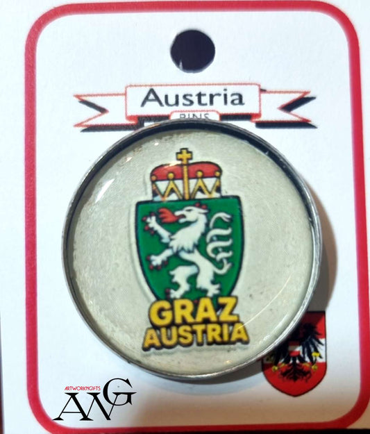 Graz Uhrturm Styria flag pins-2.5cm-Stainless steel