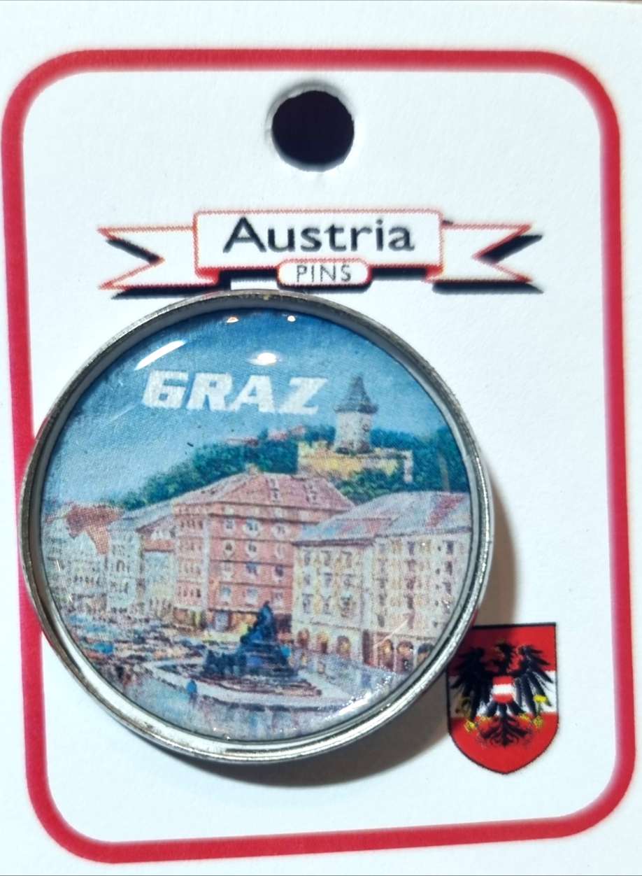 Graz Hauptplatz Austria pins-2.5cm-Stainless steel
