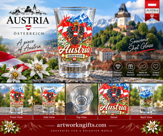 Graz Austria Souvenir Shot Glass – Uhrturm – 40 ml