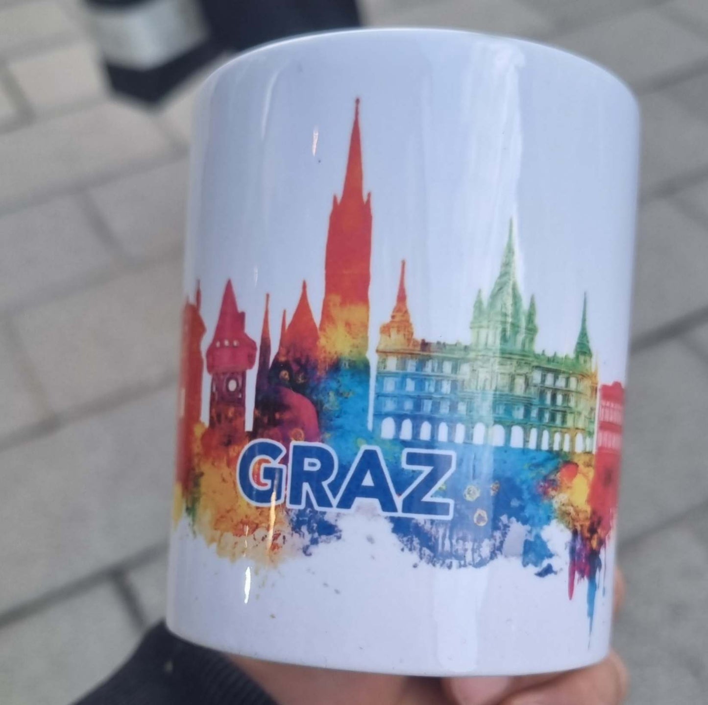 GRAZ Austria Skyline Mug,Uhrturm,Hauptplatz,