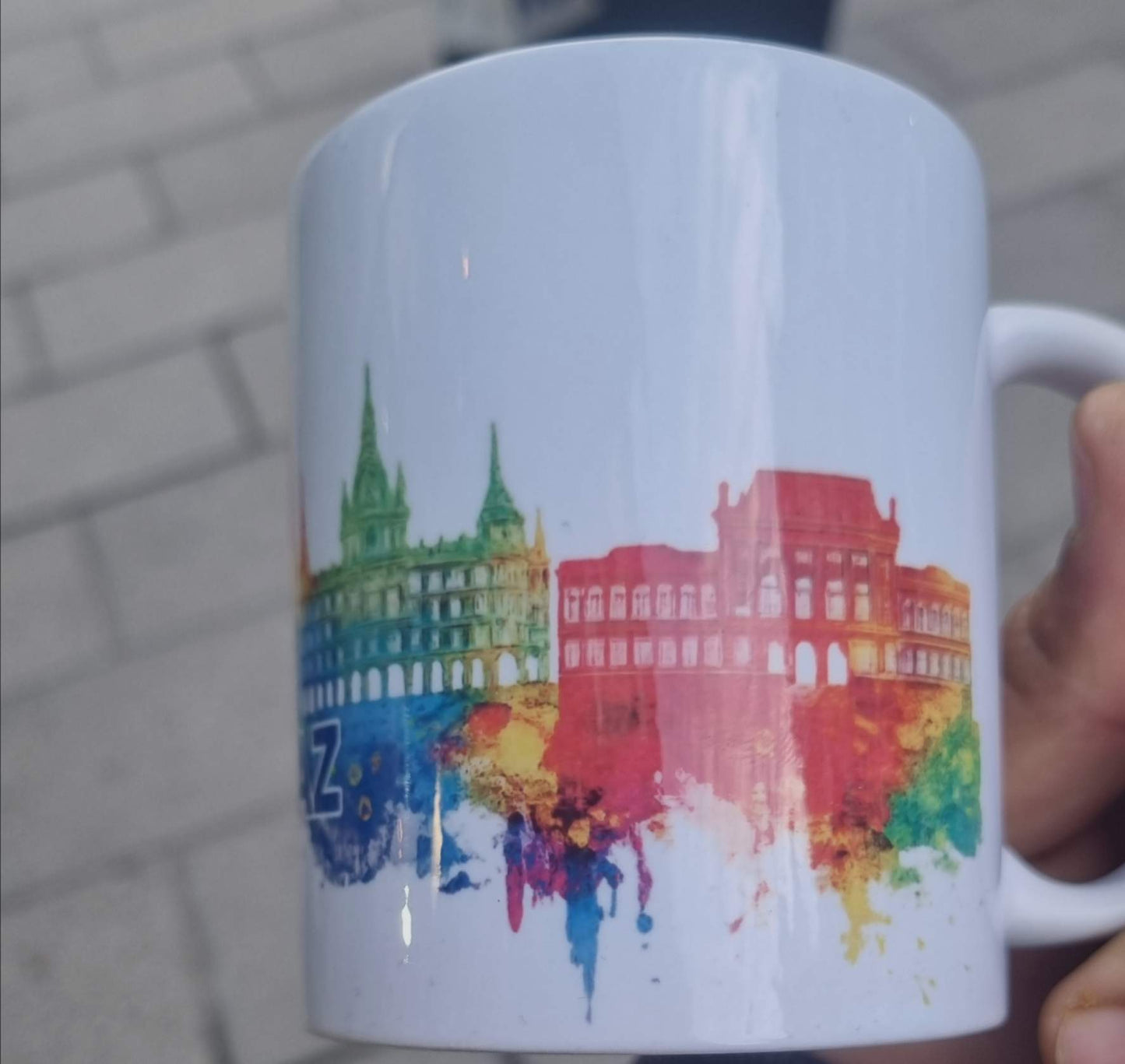 GRAZ Austria Skyline Mug,Uhrturm,Hauptplatz,