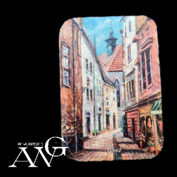 GRAZ Old city  fridge Magnet ceramic stone