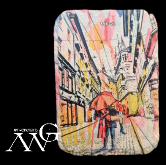 GRAZ  Sporgasse 8 fridge Magnet ceramic stone