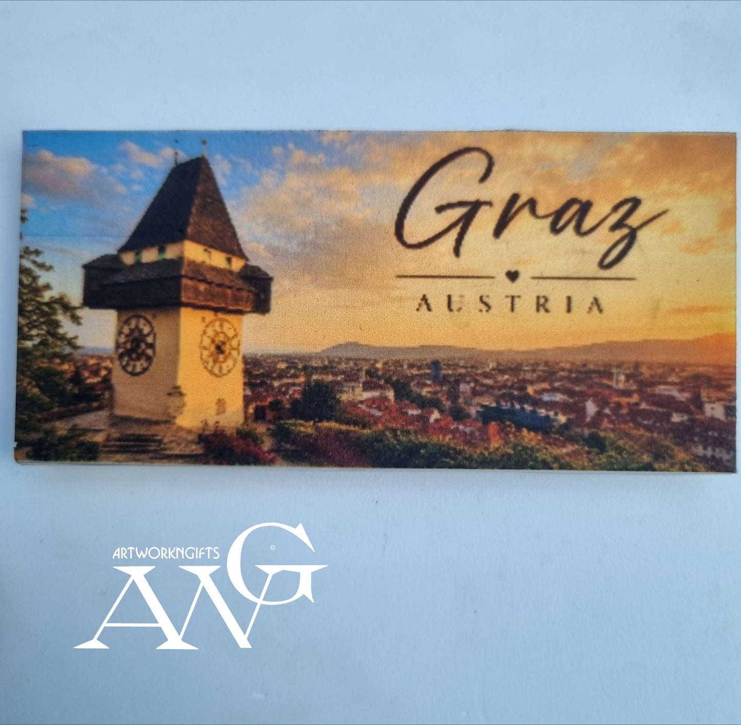 Graz uhrturm  Refrigerator  Magnet  pvc 3mm ×5×10cm