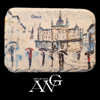 GRAZ Hauptplatz .42 fridge Magnet ceramic stone