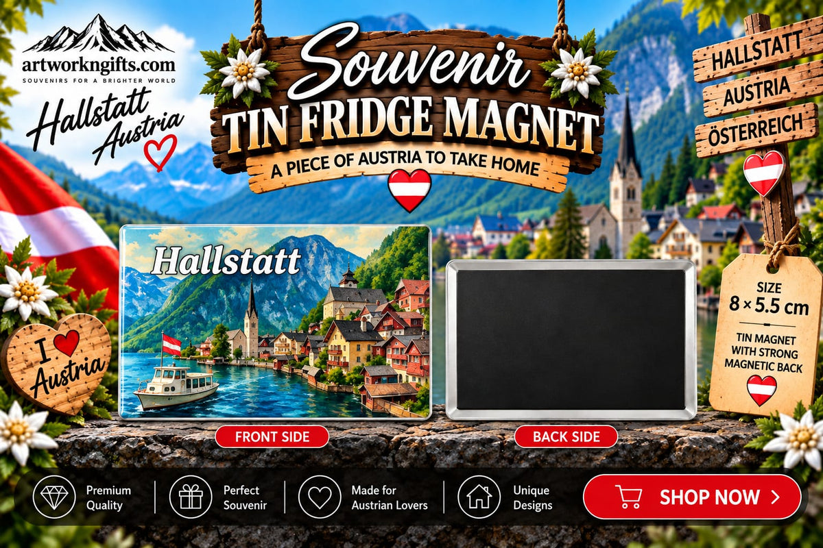 Graz Austria Tin Fridge Magnet – 8 × 5.5 cm | 20 Different Designs