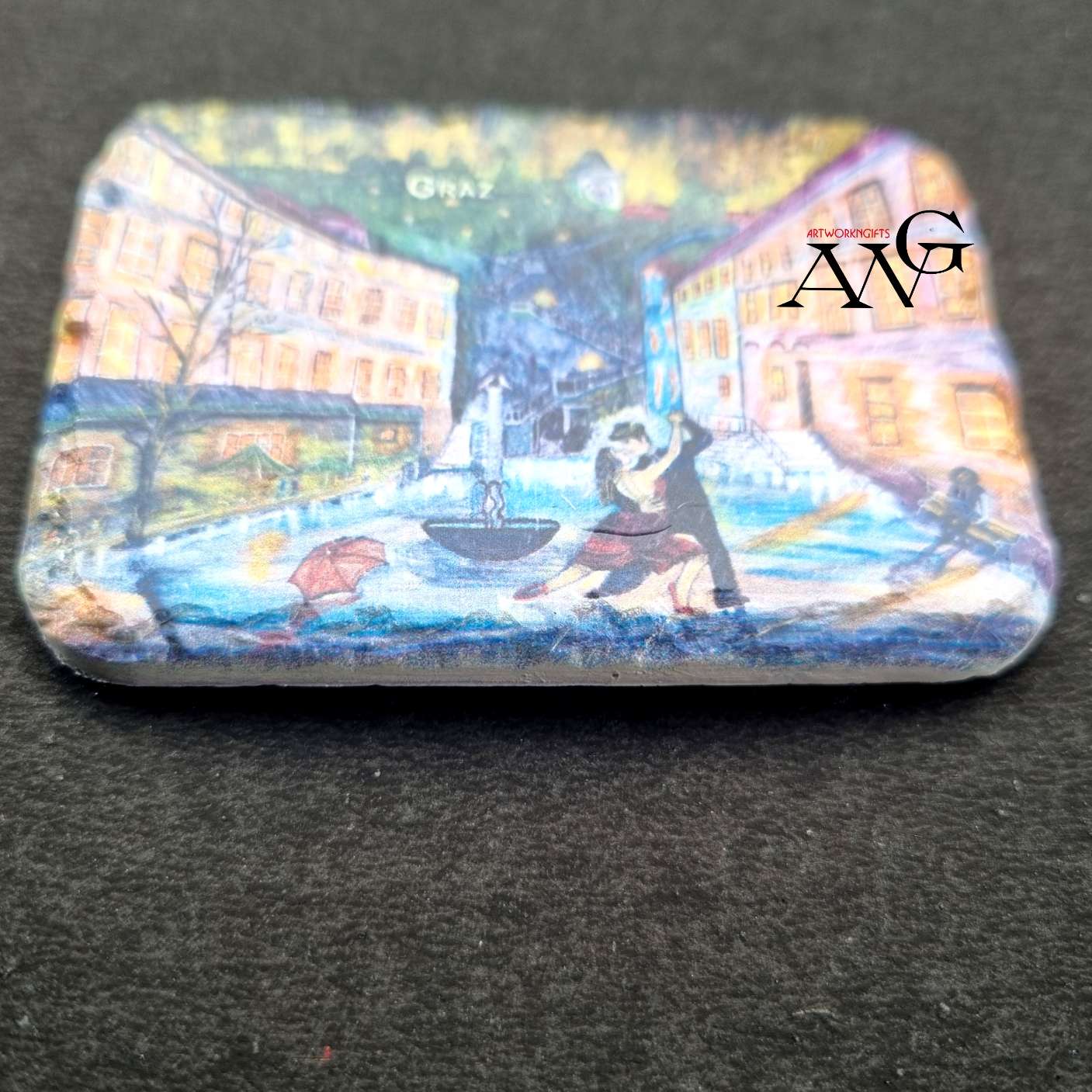 GRAZ .Schlossbergplatz fridge Magnet ceramic stone