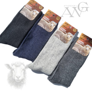 Men's Sheep's Wool Socks with 4 plain colors